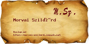 Morvai Szilárd névjegykártya