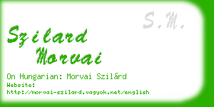 szilard morvai business card